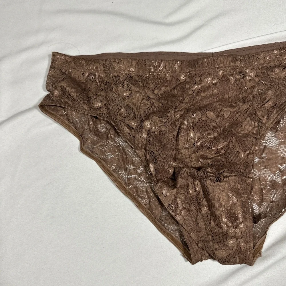 NWT Cosabella [ MEN Large ] Never Say Never Comfort Micro Brief Lace Brown U1940